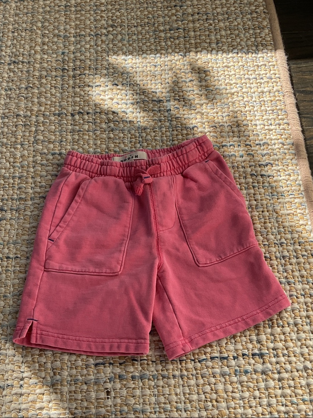 Mini Boden Rose Pink Drawstring Shorts